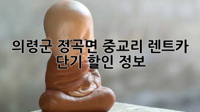 의령군 정곡면 중교리 렌트카 단기 할인 정보!