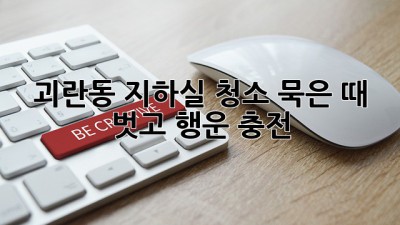 🏡 괴란동 지하실 청소, 묵은 때 벗고 행운 충전! ✨