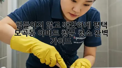힘들이지 않고 깨끗하게! 평택 모곡동 아파트 창문 청소 완벽 가이드